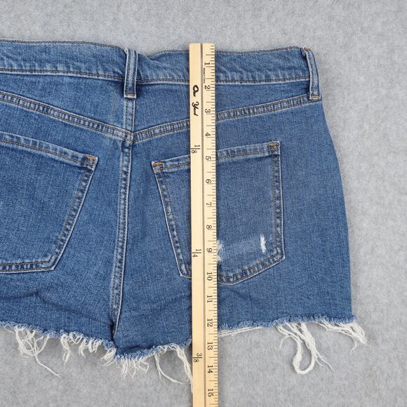 Old Navy Womens 8 Distressed Denim Cut Off Shorts 30" Waist - Picture 10 of 11